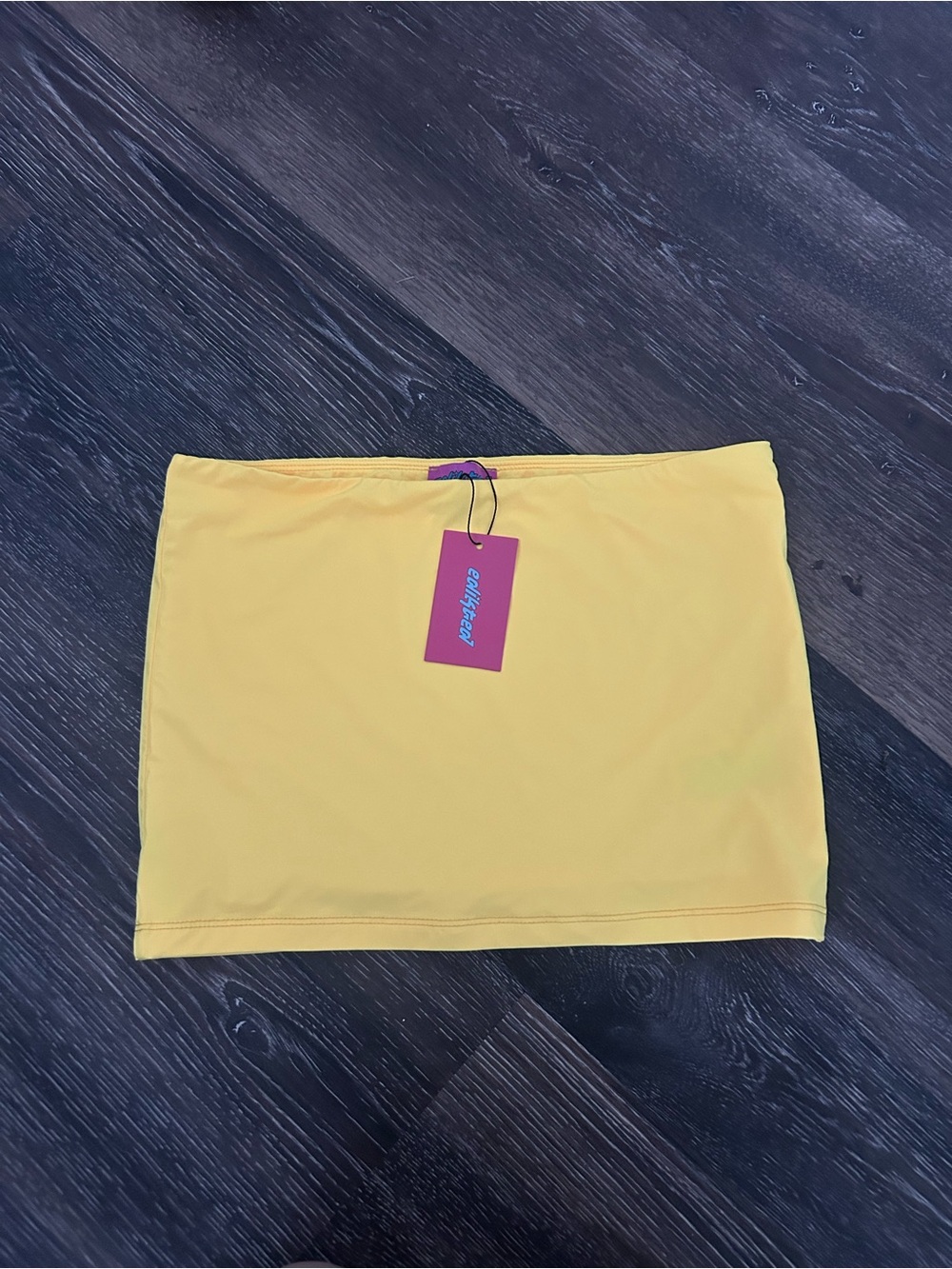Edikted Yellow Selma Mini Skirt